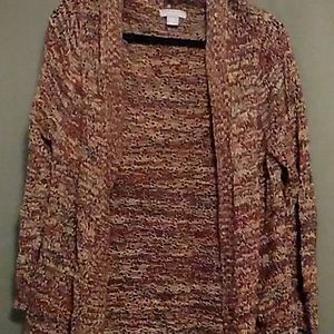 Laura Scott xl burgundy multicolored cardigan